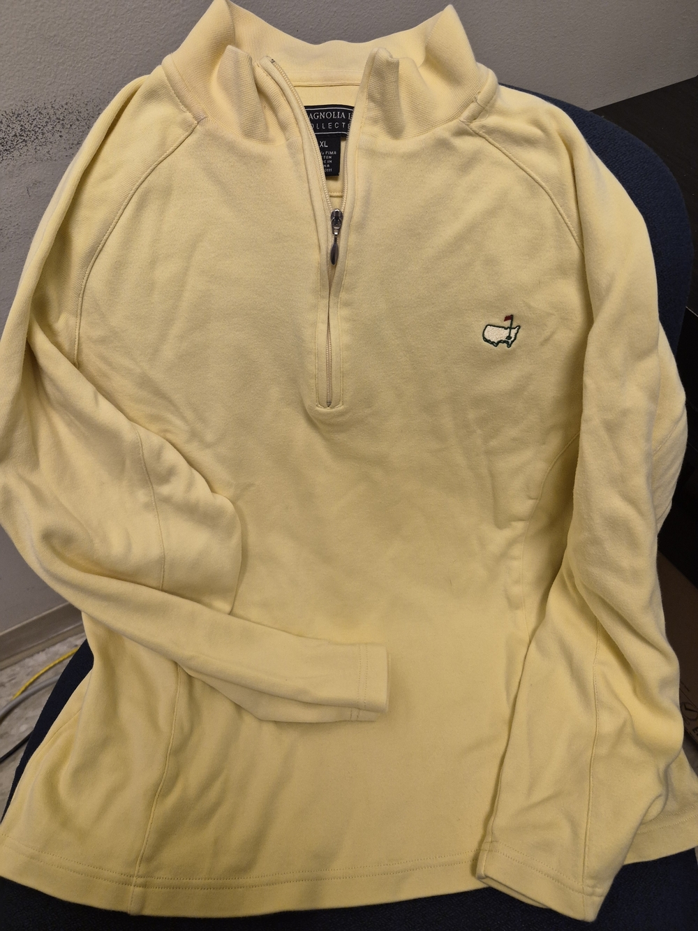 Men's Yellow Quarter-Zip Pullover Sweater